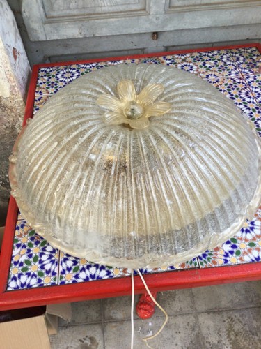 BAROVIER E TOSO GRANDE LAMPADA DA SOFFITTO PARETE MURO SOSPENSIONE PLAFONIERA - Foto 2 di 5