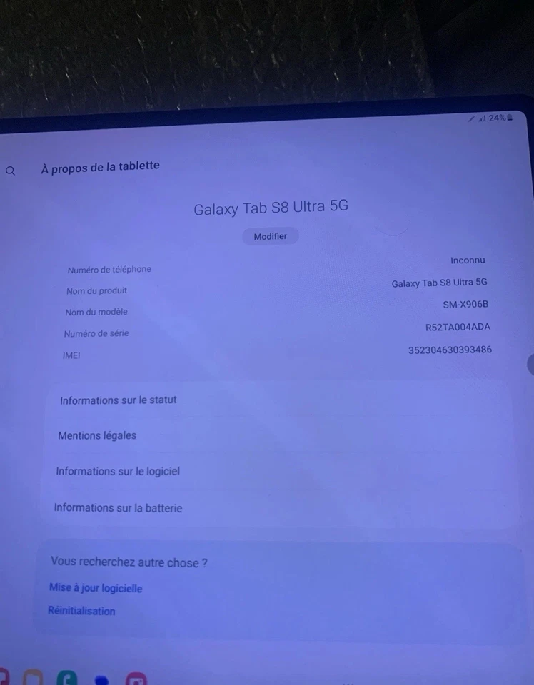 Samsung Galaxy Tab S8 Ultra · 512GB · Cellular, photo 3 sur 4