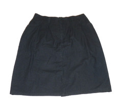 Vintage 80s Cherokee Women's 100% Cotton Skirt Black Size 14 Made in USA Rare!