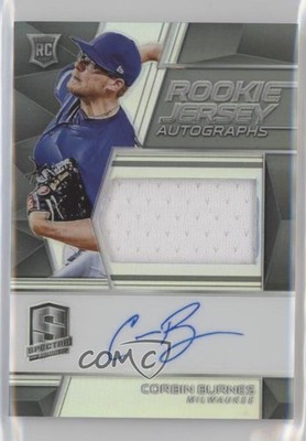 2019 Panini Chronicles Spectra Jersey /199 Corbin Burnes #122 Rookie Auto RC 4z8