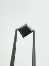 Rare Black Diamond 0.33ct Natural Loose Fancy Black Color Diamond Princess