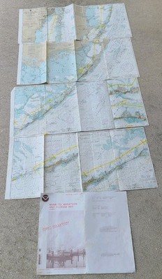 NOAA Nautical Chart 11451 Miami to Marathon and Florida Bay 2001 Complete 4 Maps