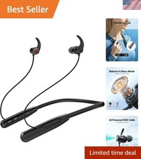 Ultimate Neckband Bluetooth Headphones - 50H Playtime, Sweatproof  Waterproof