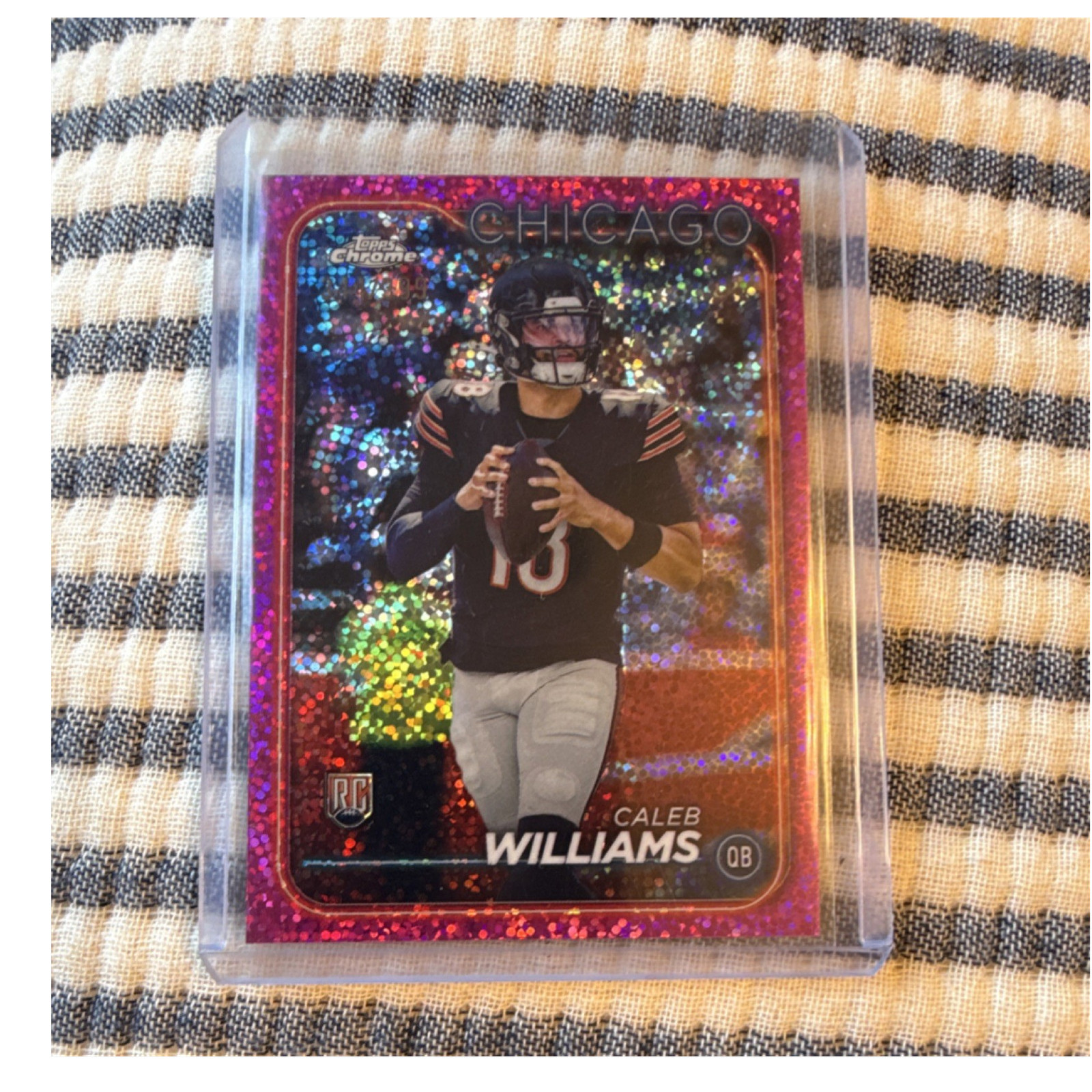 Topps 2024 Chrome Caleb Williams Rookie Magenta Refractor #202 /399 Bears