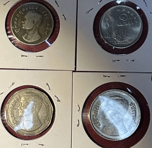 1962 - 2017 Thailand 1, 2, 5 & 10 Baht High Grades VF - BU Condition 17 Coin Lot - Picture 12 of 16