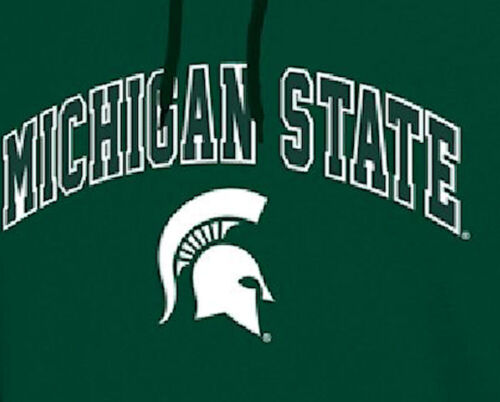 Sudadera con Capucha Clásica Universitaria Bordada Verde Michigan State Spartans - Imagen 3 de 6