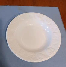 Over and Back Italy -  1 White Rim Pasta Bowl 10.5" embossed tomatos, near mint