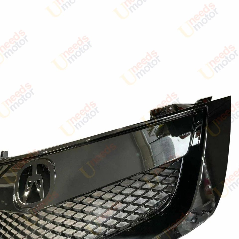 Para 2010-2013 Acura MDX preto brilhante conjunto de grade superior para-choque dianteiro - Imagem 2 de 4