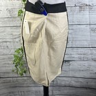 MNG Skirt size 6 Ivory Black Linen Straight Pencil Herringbone Knee Career Suit — photo 9