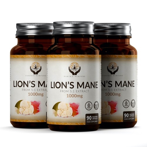 Melena de León | 500mg 90 Cápsulas de Lions Mane Hericium | Hecho en el RU EN - Bild 16 von 17