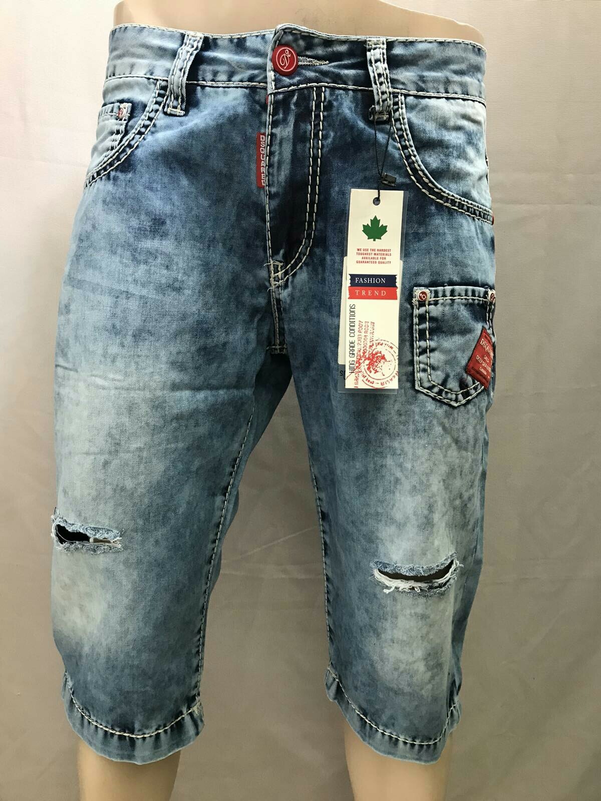 Dsquared mens short jeans W34 Light Blue | eBay