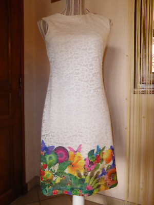 Robe Desigual Taille 38 - Rouge - Style évasé Genou - Occasion Très Bon état