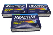 3X!  Reactine Extra Strength fast 24-hour relief 10mg (30 tablets)
