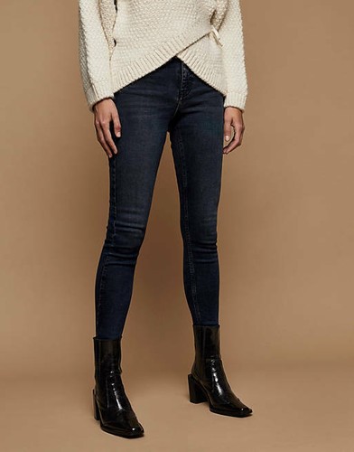 Ex Topshop Jamie Black Blue Skinny 