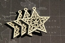 Wooden MDF Stars Craft Decorations, Plaques, Laser Cut, Embellishments Bunting