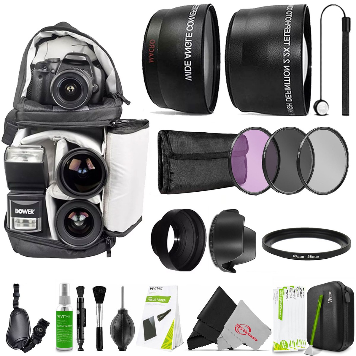 Canon Eos R 一式　おまけ 49mm Complete Accessory Kit for Canon EOS R100 R50 R10 R7 with 18