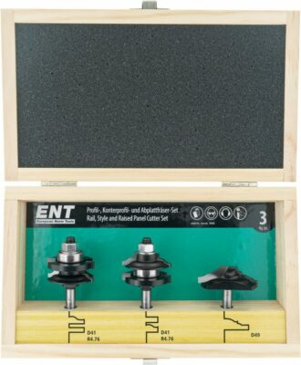 ENT Fräser-Set 3-teilig für Rahmen Profil- Konterprofil- und Abplattfräser 09008