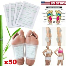 50PCS Detox Foot Pads Detoxify Patches Deep Cleanse Toxins Hot Health Care Pads