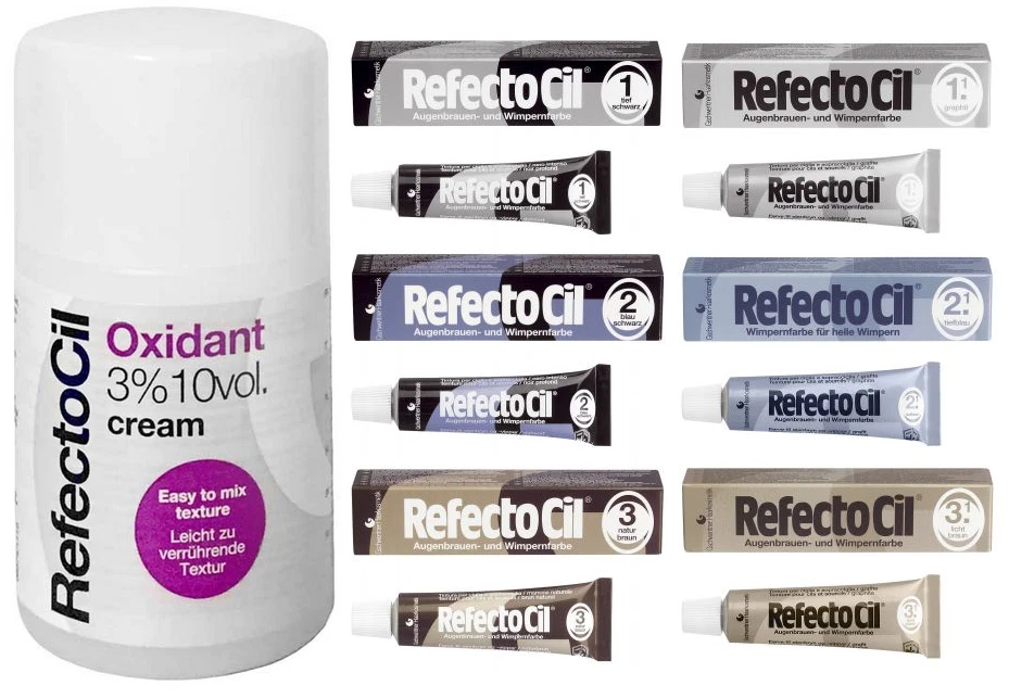 Refectocil Augenbrauen und Wimpernfarbe 15ml + Entwickler Cream 100ml Creme Set