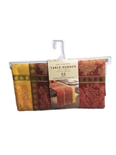 Pumpkin Grid Jacquard 90-inch Autumn Fall Table Runner-Bed Bath & Beyond-Thanks
