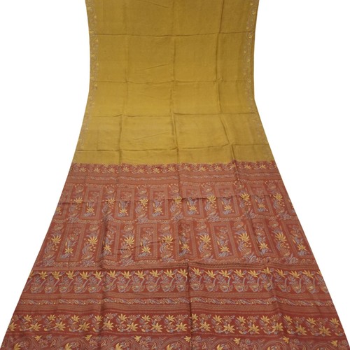 Tissu Sari Vintage 100% Soie Violet, 4.6m, Fait Main Inde