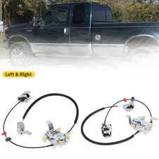 L&R Rear Door Latch Lock Cable Extended Cab For 99-07 Ford F250 F350 Super Duty