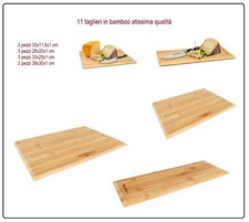 lotto 11 tagliere legno bambu pur ristoranti street food vassoio tavolo tavolino