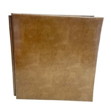 Stampin Up Brown Leather Album With Plastic Sleeves For Scrapbooking 8.5x11