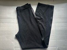 St. John Evening by Marie Gray Size 8 Black Pull on Knit Pants w Satin Stripe