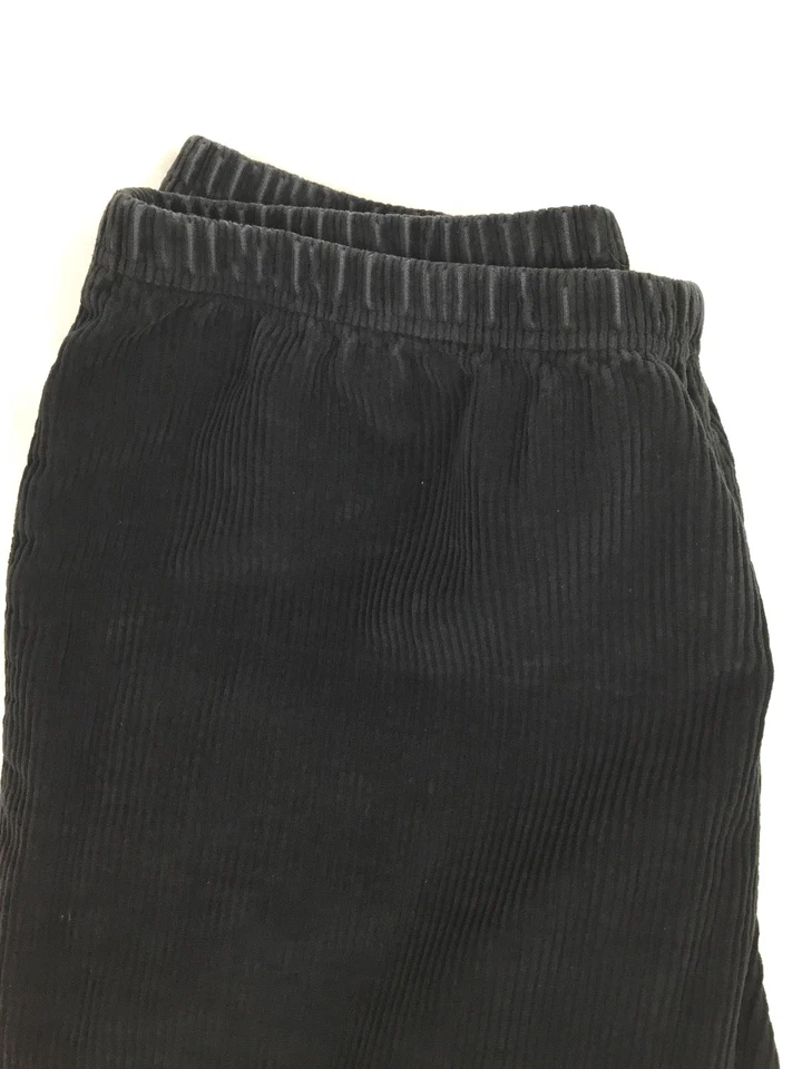 Pull-On Pants Women's Size 4 Large Wale Black Corduroy Slacks  - Image 3 of 4