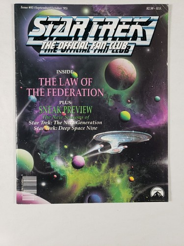 Star Trek Official Fan Club #93 September/October 1993 Law of Federation Preview