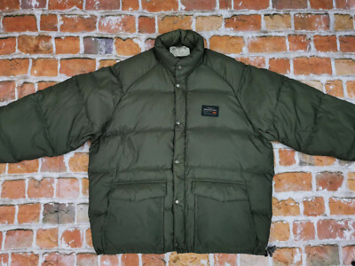 Charles Chevignon Vintage Winter Down Jacket Khaki Green Casual Gr: XL Tip Top