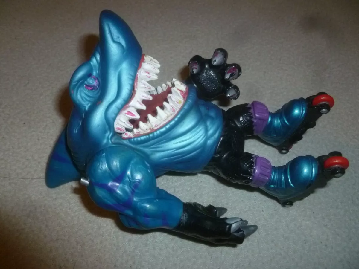 Street Sharks 1995 Rox Action Figure Street Wise Designs Rocker W Hair  AS-IS VTG