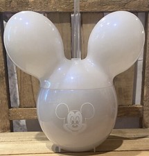 Disney Parks Mickey Mouse Pearl White Balloon Sipper Cup  Straw  NWT