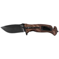 Foxoutdoor Taschenmesser Mit Feuerstarter Und Holzgriff Klappmesser