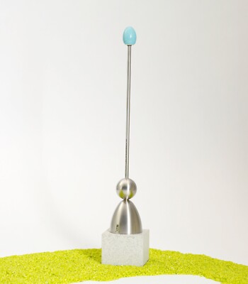 Take2 Clack - Der Eierschalensollbruchstellenverursacher Keramik-Ei Retro blau