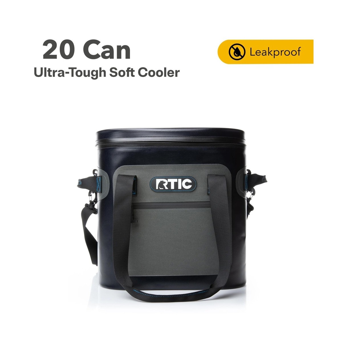 RTIC Ultra-Tough Soft Cooler 20 Can, Insulated Bag Portable Ice