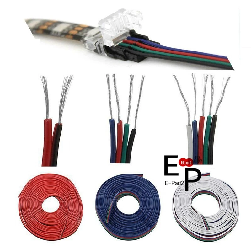 2-4-5 Pin Extension Wire Cable Cord For LED Strip Light 3528 5050 5630 10M 32Ft - Image 3 of 4