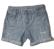 Preowned- The Childrens Place Distressed Denim Shorts Girls Size 12 