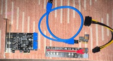 Front PCI-E to 19/20 Pin Adapter USB 3.0 Expansion Card/PCI-E 1Xto16X Kit LOT