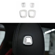 2020-2022 Seat Headrest Switch Button For Benz GLE GLS Cover Trim Matte Silver