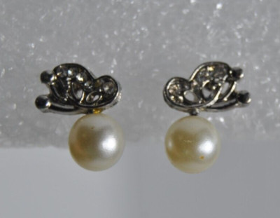 Cultured Freshwater Pearl & Bella Luce Rhodium Over Silver Earrings