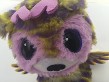 Hatchimals purple  yellow stripes lights / sound fuzzy toy Spinmaster