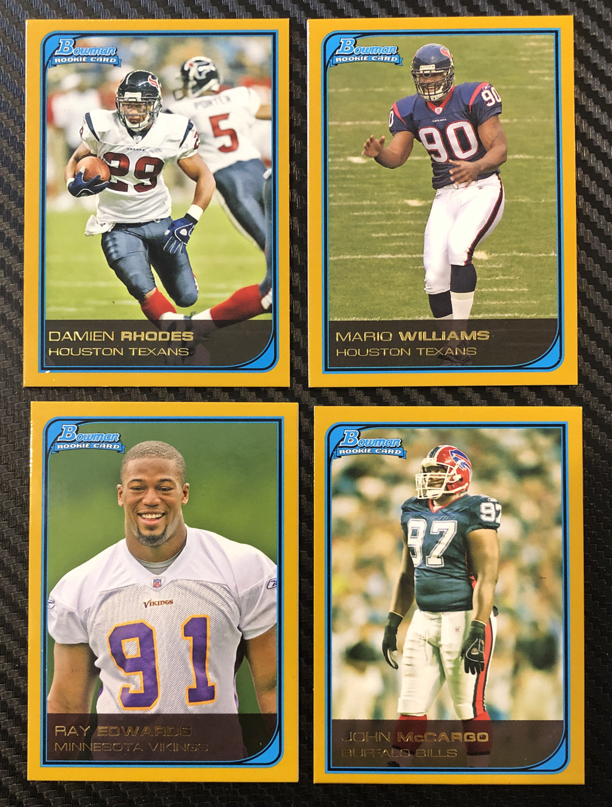 2006 Topps Bowman Football Gold Parallel Cards Lot You Pick