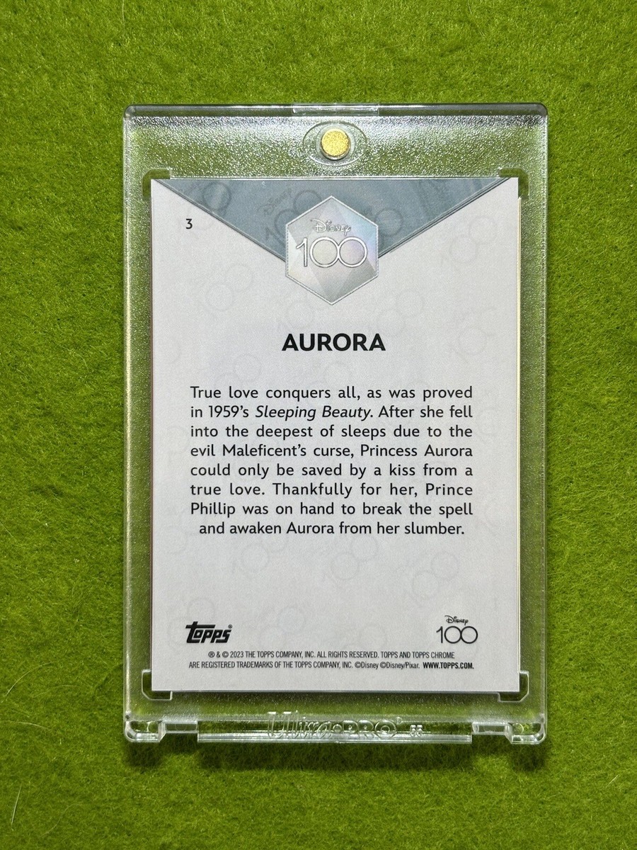 その他 topps disney100 sleeping beauty PSA9 Aurora SLEEPING BEAUTY Disney 100 PURPLE REFRACTOR # /299 CARD