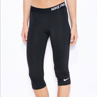 NIKE PRO Women's Capri Leggings (589366) BLACK SMALL
