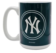 Boelter Brands Large MLB Warm Up Sublimated Mug, 15oz (New York Yankees)