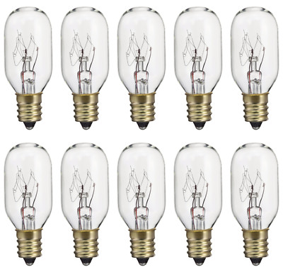 10-pack 15 Watt 130 Volt T7 Candelabra E12 bulb 15T7C/15T7/130V 15W Exit Signs