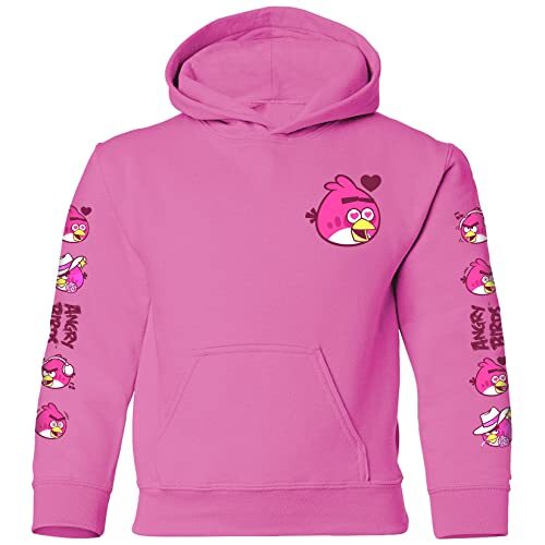 Angry Birds Official Love Bird Printed Fleece Pullover Hoodie in Youth Sizing - Picture 1 of 2