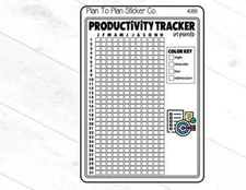 4088~~Productivity Tracker Planner Stickers.